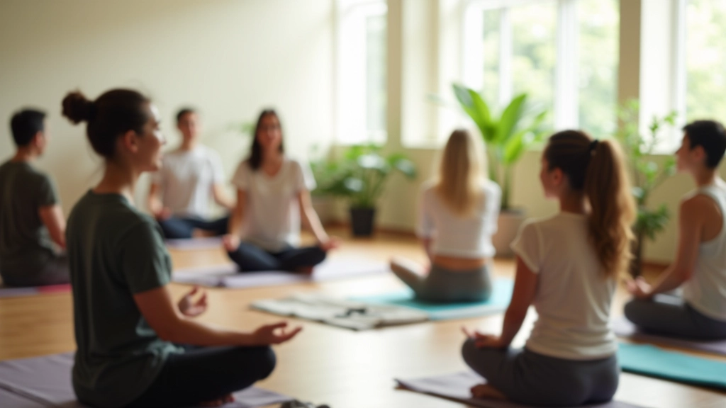 Mindfulness foundations course with beginners learning meditation
